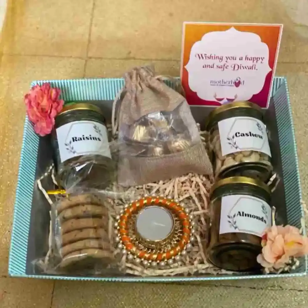 Dry Fruit Cookies and Chocolate Diwali Hamper for Corporate